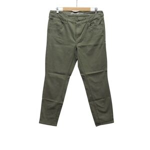 Eddie Bauer Slightly Curvy Skinny Jeans Women's‎ 16 Military Green Stretch